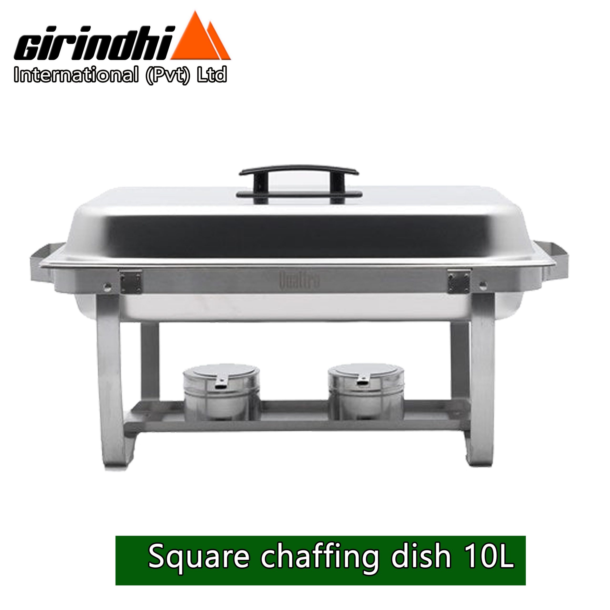 Square Flat Chafing Dish (Stainless Steel) - 10L