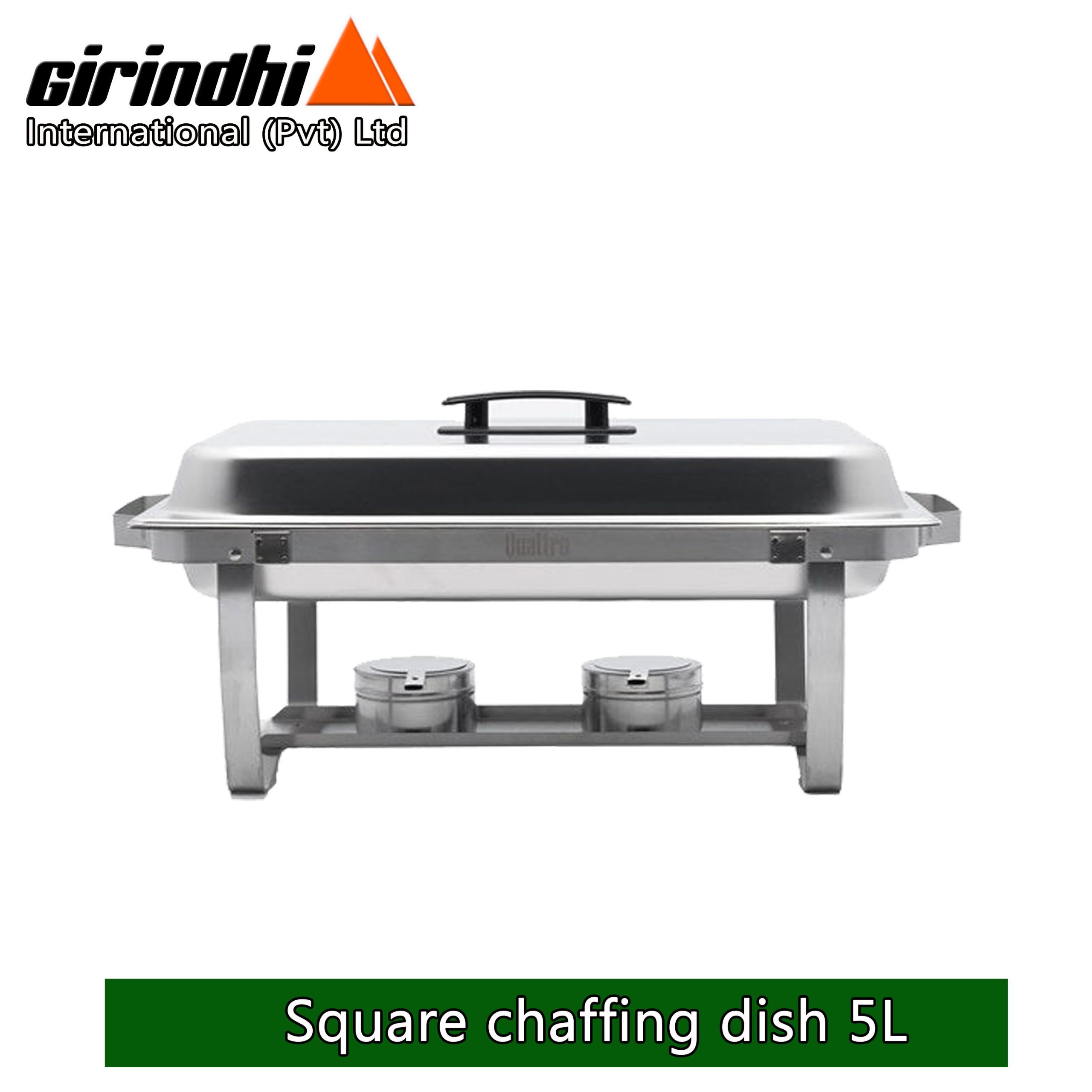 Square Flat Chafing Dish (Stainless Steel) - 5L